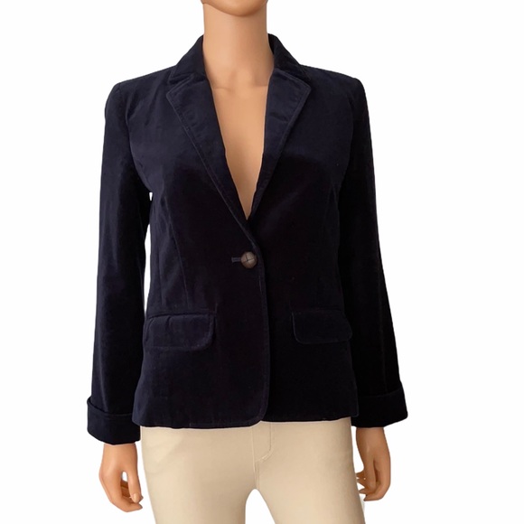 J. Crew Factory Jackets & Blazers - J. Crew navy velvet blazer